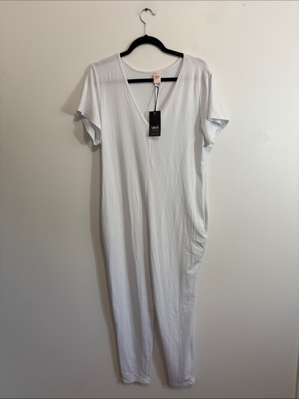 BNWT Smash + Tess V-Neck The Sunday romper in bright white bridal edition size M - Picture 3 of 6